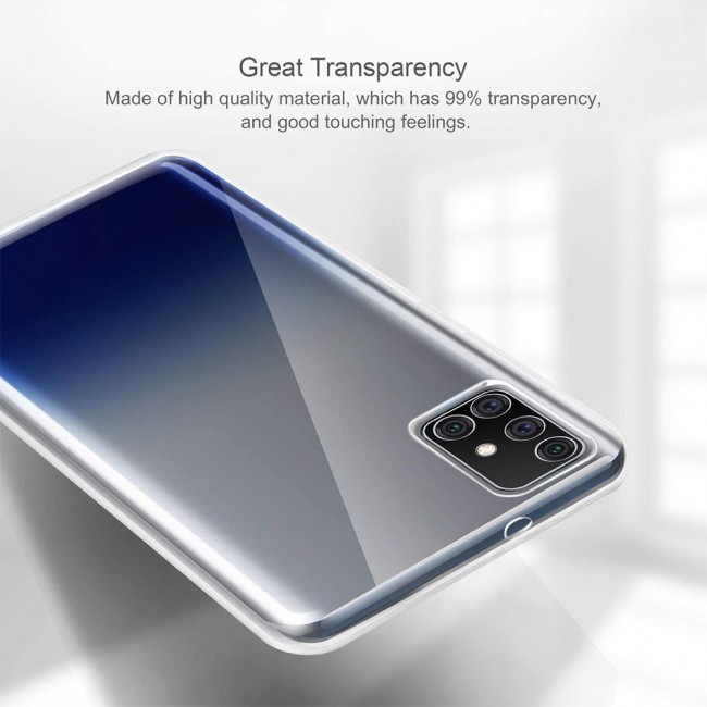 Galaxy M31s TPU Gorilla Soft Jelly Case Cover with 2 Tempered Glass Screen Protector - Clear
