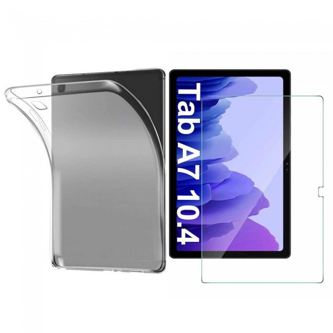 Samsung Galaxy Tab A7 10.4 2020 T500 T505 TPU Clear Cover and Screen Protector