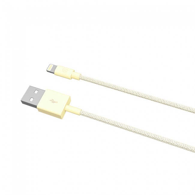 Griffin Charge  Sync Lightning Cable Adapter Braided Nylon 1m , 3.2ft for Apple iphone X / iphone XS / iphone XS MAX / iphone XR ( White , Yellow , Rose Gold )