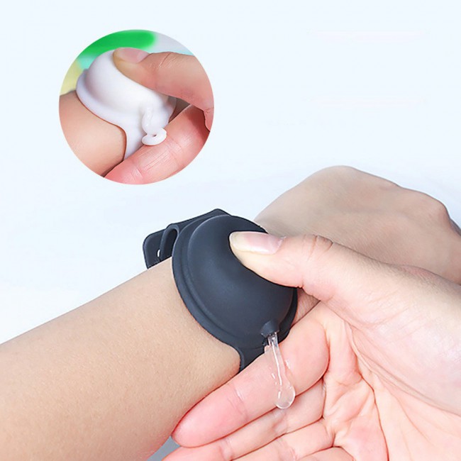 Hand Sanitizer Dispenser Wristband - Black