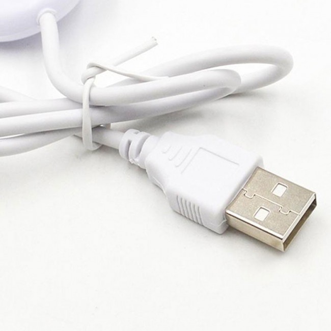 High Speed 4 Port USB 2.0 Mini Cable Hub White Man