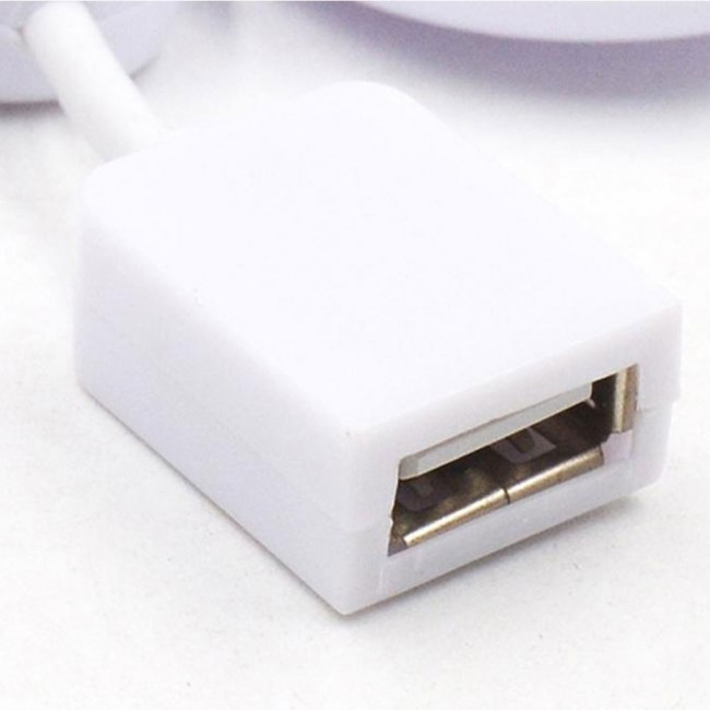 High Speed 4 Port USB 2.0 Mini Cable Hub White Man
