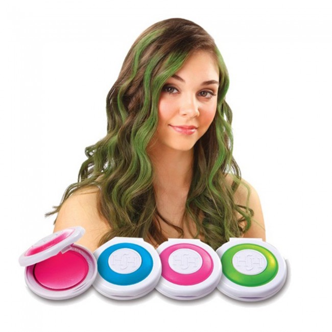 Hot Huez 4-Color Temporary Hair Chalk Washable Hair Dye