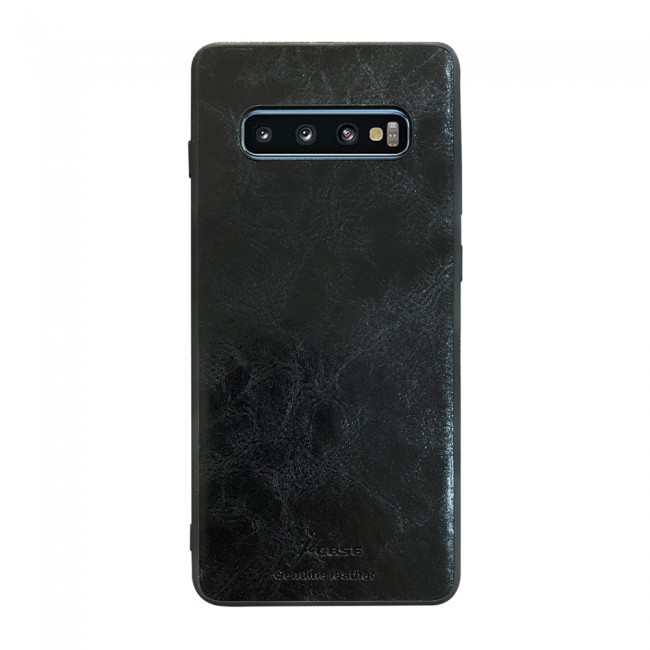 J Case Leather Back Case Cover for Samsung Galaxy S10  ( Black , Blue , Red , Grey )