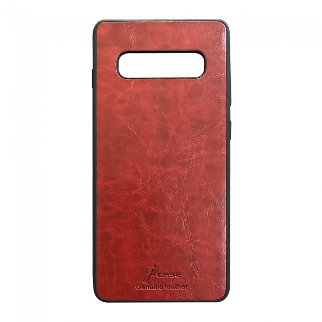 J Case Leather Back Case Cover for Samsung Galaxy S10  ( Black , Blue , Red , Grey )