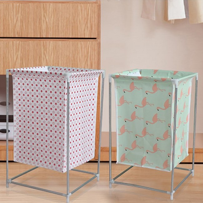 Laundry Hamper Cartoon Stork Print 