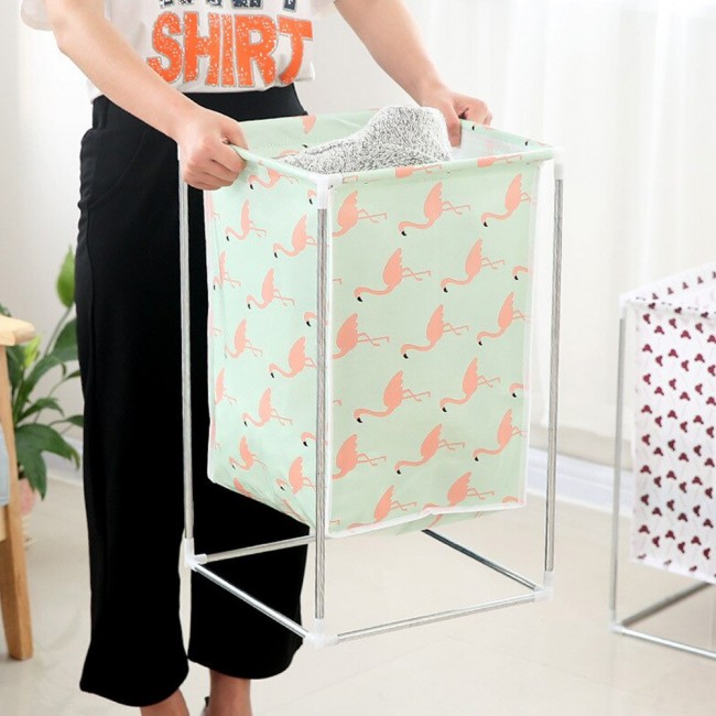 Laundry Hamper Cartoon Stork Print 
