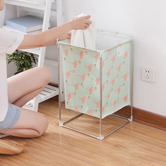 Laundry Hamper Cartoon Stork Print 