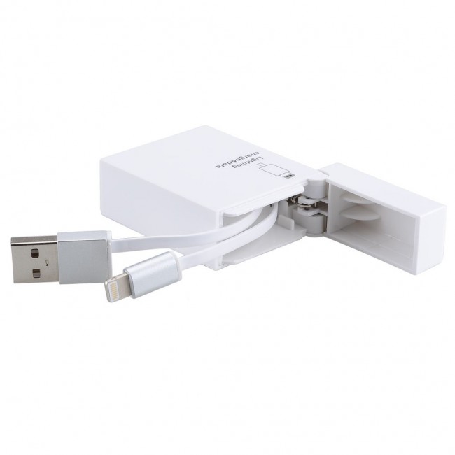 Margoun Lightning Cable for Apple iPhone , iPod , iPad in a Portable Retractable Lighter Shape ( Blue , Green , White , Yellow , Orange )
