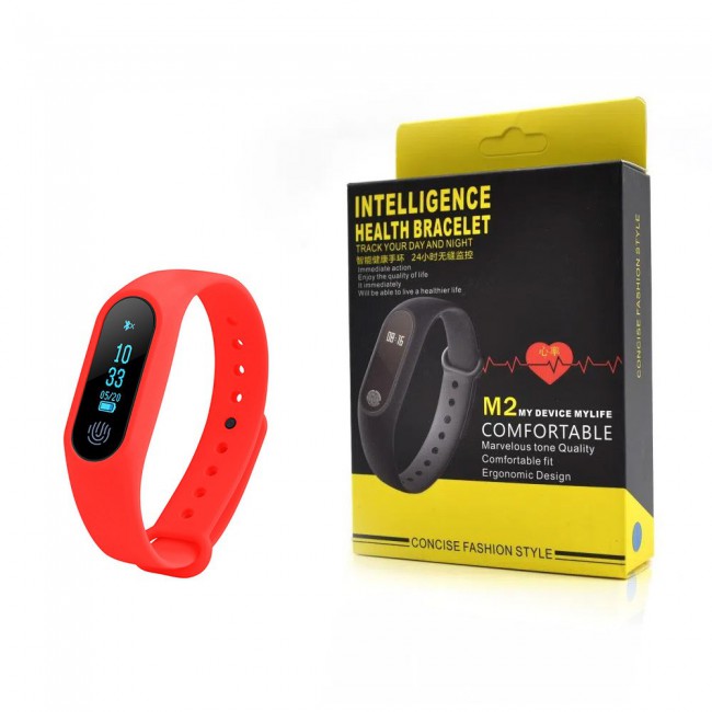 M2 Smart Bracelet Waterproof Activity Tracker - Red