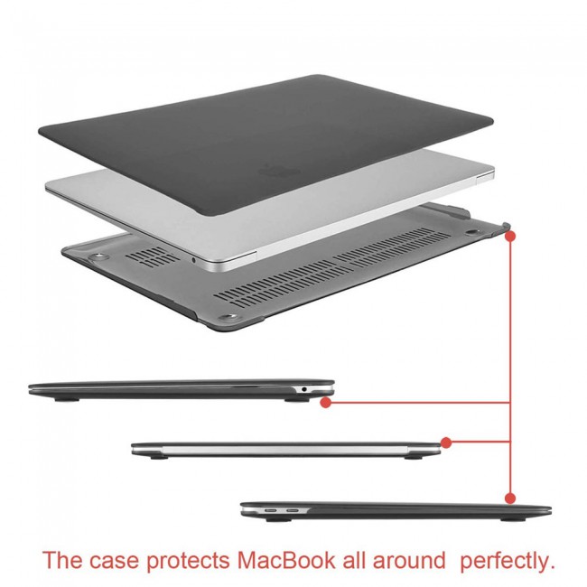MacBook Air 13-inch A1932 A2179 Protective Hard shell Case - Black