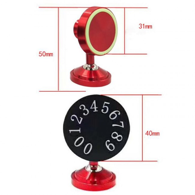 Margoun Magnetic Car Mount Phone Holder with Parking Number Display for Apple iphone XS / XS MAX / XR in ( Black , Red )