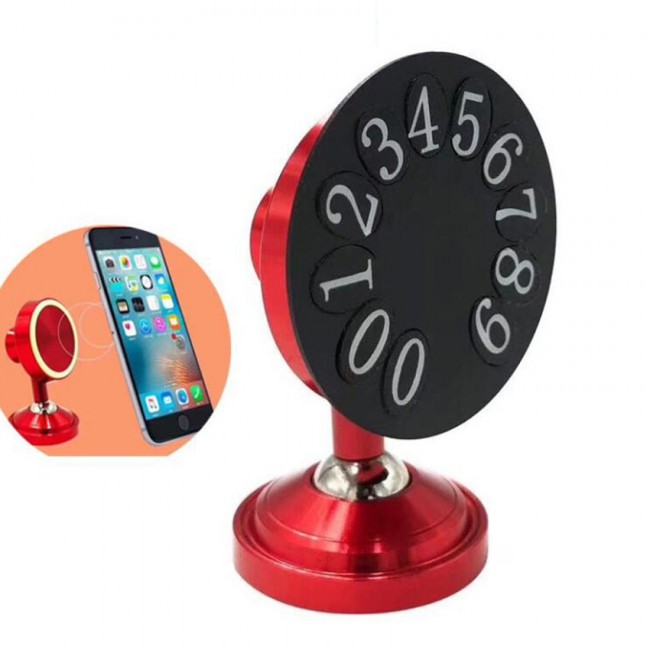 Margoun Magnetic Car Mount Phone Holder with Parking Number Display for Samsung Galaxy S10 / S10 plus / S10 Lite in ( Black , Red )