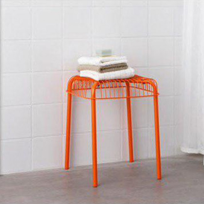 Metal Stack Stools Pack of 4 in Orange (UFE)