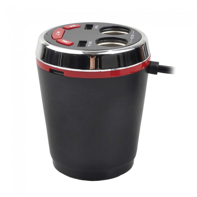 A23 Car Multi-Functional Dual-USB Cigarette Lighter - Black