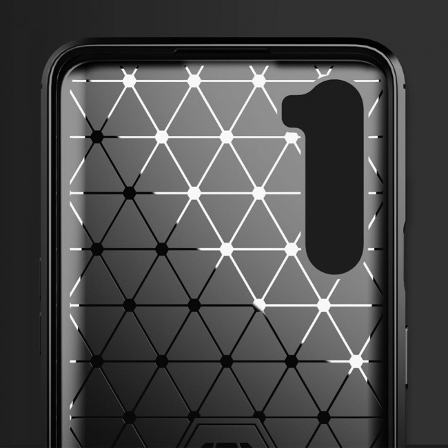 OnePlus Nord Brushed Carbon Fiber Case Cover - Grey