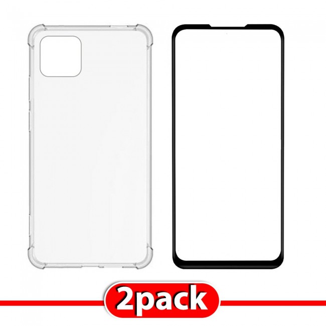Oppo A72 5G TPU Gorilla Clear Case Cover with 3D Tempered Screen Protector