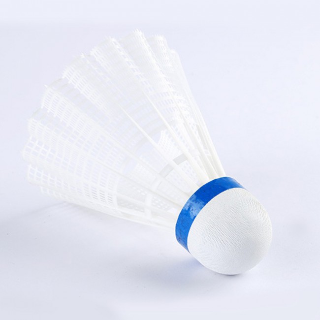 Nylon Plastic Shuttlecock Badminton Ball 6pcs-White