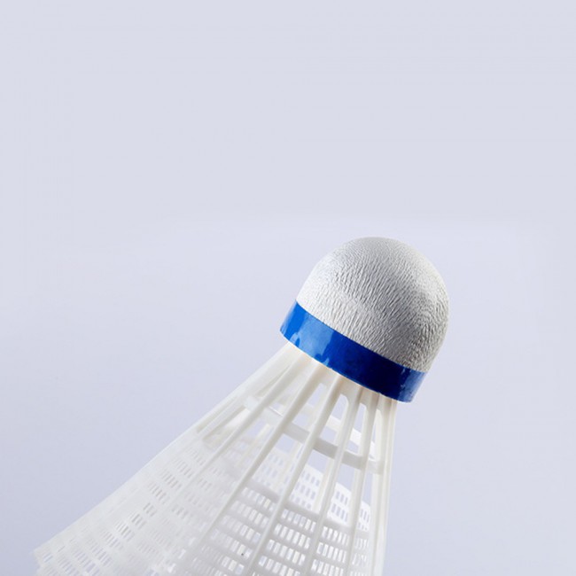 Nylon Plastic Shuttlecock Badminton Ball 6pcs-White