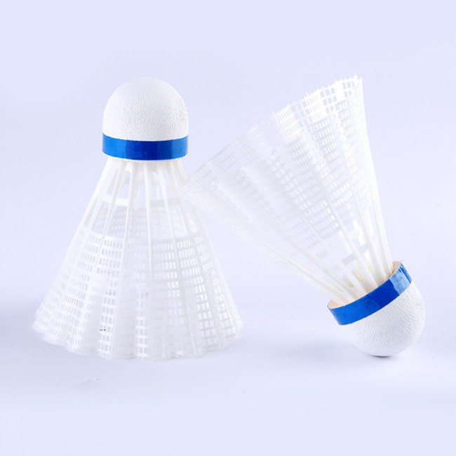Nylon Plastic Shuttlecock Badminton Ball 6pcs-White