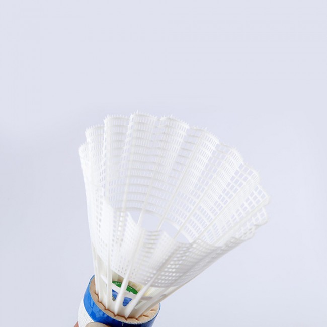 Nylon Plastic Shuttlecock Badminton Ball 6pcs-White