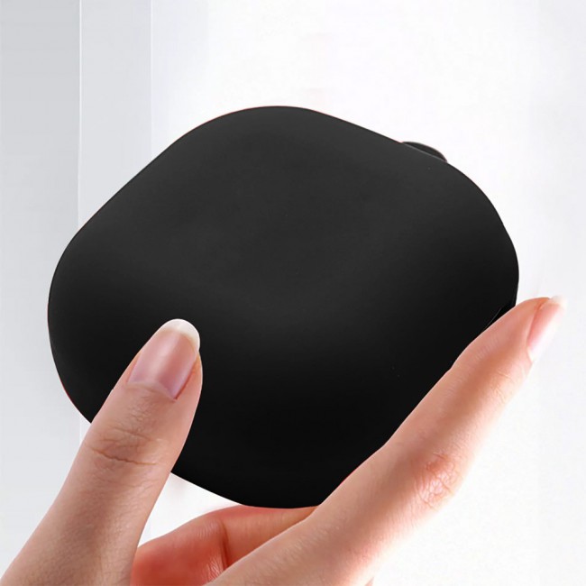 Protective Silicone Case with Carabiner for Galaxy Buds Live Buds 2 Buds Pro - Black