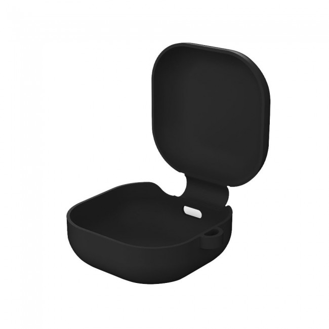 Protective Silicone Case with Carabiner for Galaxy Buds Live - Black