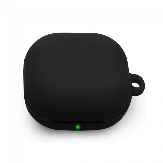 Protective Silicone Case with Carabiner for Galaxy Buds Live - Black