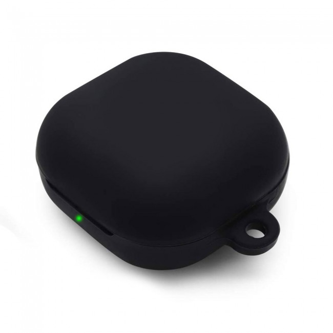 Protective Silicone Case with Carabiner for Galaxy Buds Live - Black