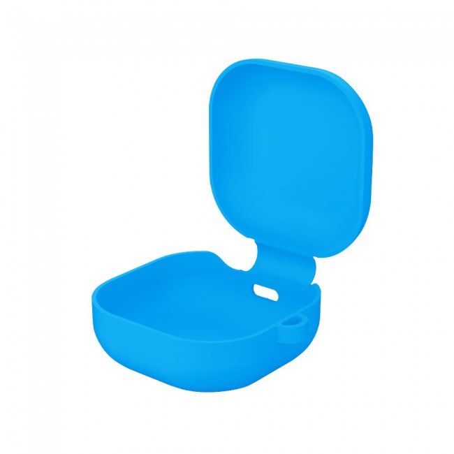 Protective Silicone Case with Carabiner for Galaxy Buds Live - Blue