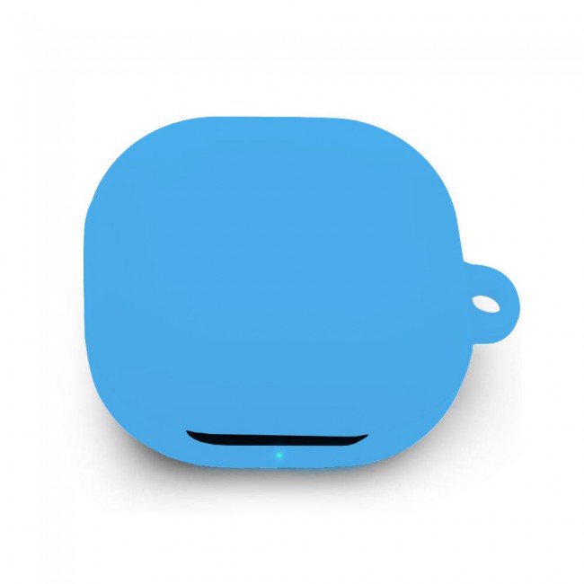 Protective Silicone Case with Carabiner for Galaxy Buds Live - Blue