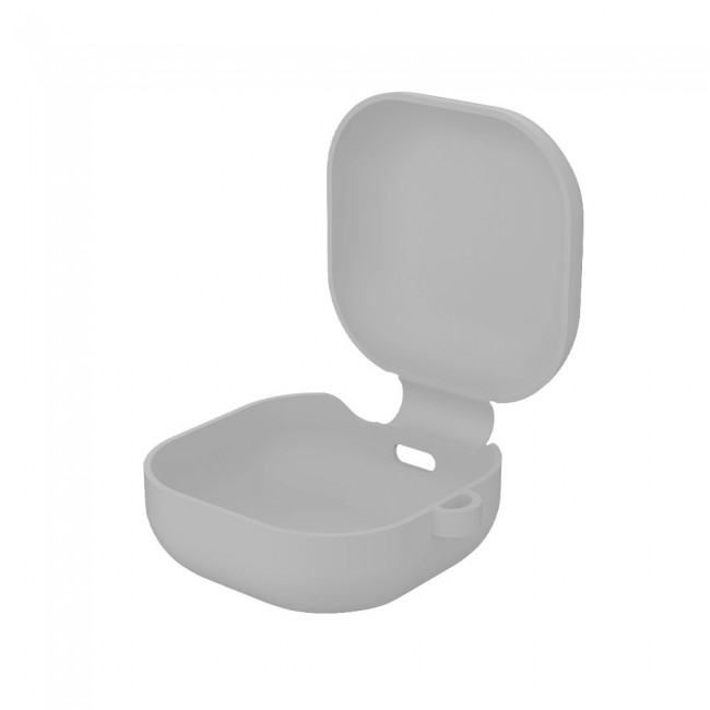 Protective Silicone Case with Carabiner for Galaxy Buds Live - Grey