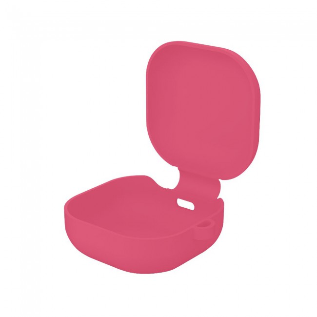 Protective Silicone Case with Carabiner for Galaxy Buds Live - Hot Pink