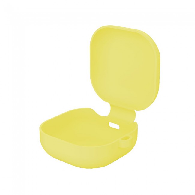 Protective Silicone Case with Carabiner for Galaxy Buds Live - Yellow