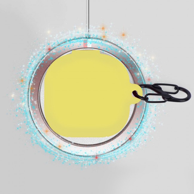 Protective Silicone Case with Carabiner for Galaxy Buds Live - Yellow