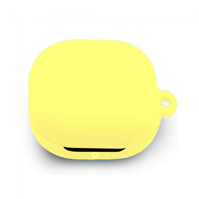 Protective Silicone Case with Carabiner for Galaxy Buds Live - Yellow