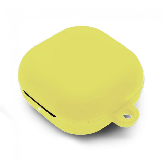 Protective Silicone Case with Carabiner for Galaxy Buds Live - Yellow