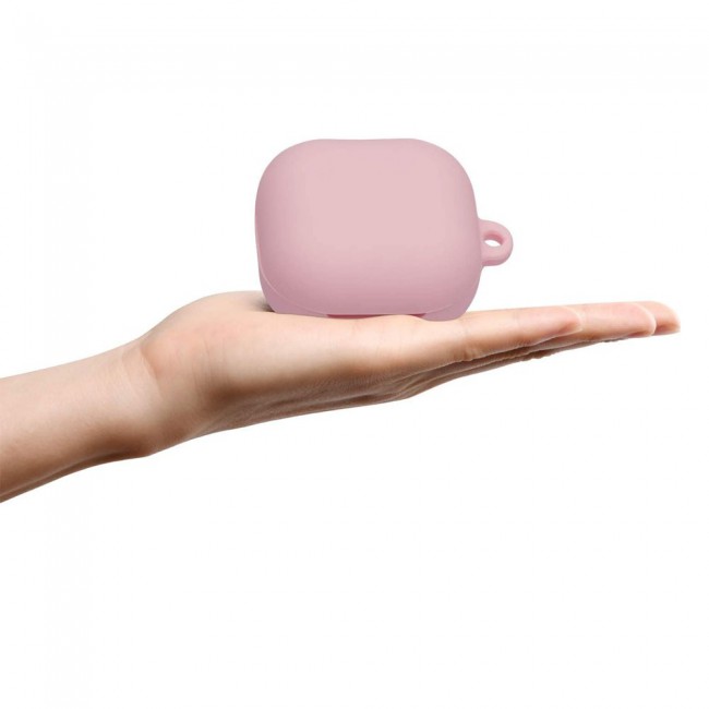 Protective Silicone Case with Carabiner for Galaxy Buds Live - Pink
