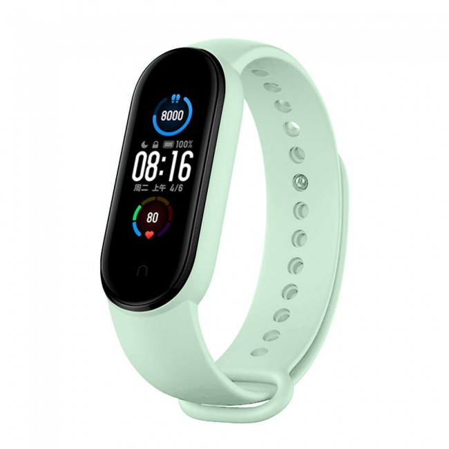 Xiaomi Mi Band 5 and Mi Band 6 Replacement Silicone Band - Light Green