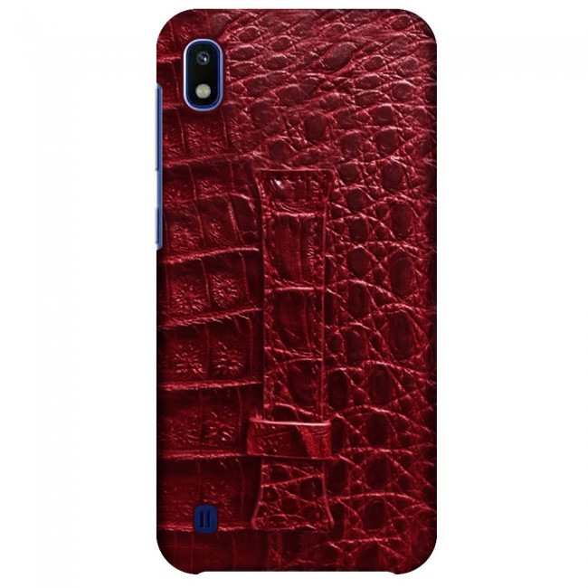 Samsung Galaxy A10 Leather Case Cover - Maroon