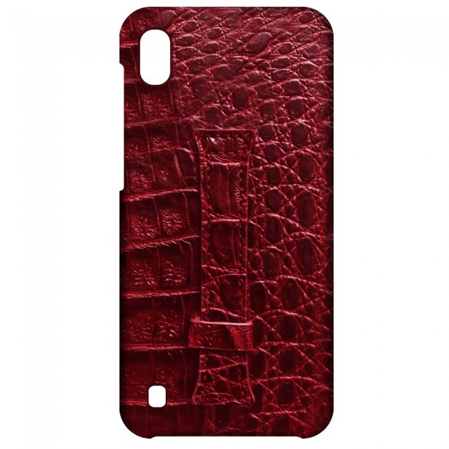 Samsung Galaxy A10 Leather Case Cover - Maroon