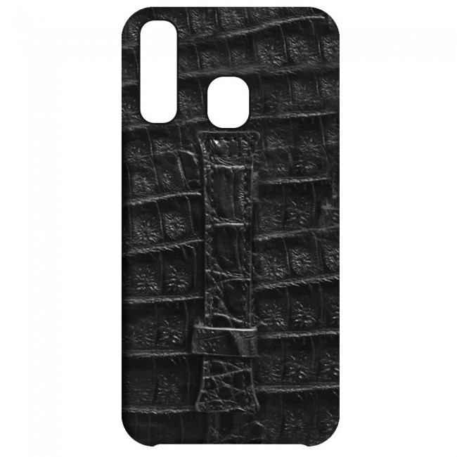 Samsung Galaxy A40 Leather Case Cover - Black