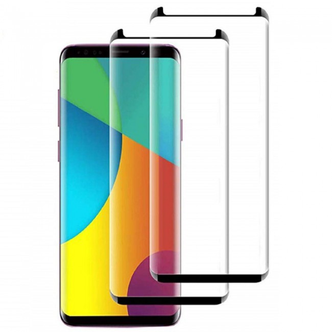 Samsung Galaxy S8 2Pack 3D Tempered Curved Glass Screen Protector - Black Edge