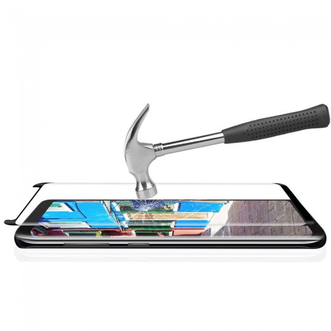 Samsung Galaxy S8 3D Tempered Curved Glass Screen Protector - Black Edge