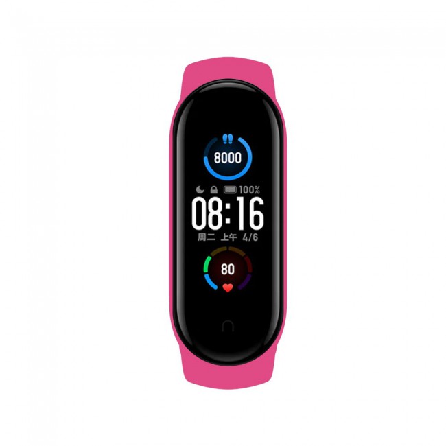 Xiaomi Mi Band 5 and Mi Band 6 Replacement Silicone Band - Hot Pink