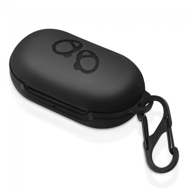 2Pack Margoun Protective Silicone Case for Samsung Galaxy Buds Plus with Carabiner - Black