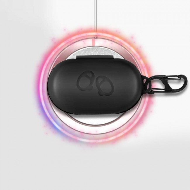 2Pack Margoun Protective Silicone Case for Samsung Galaxy Buds Plus with Carabiner - Black