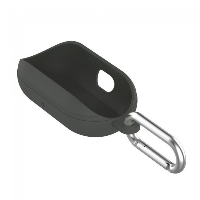 Silicone Protective Case for Samsung Galaxy Buds with Carabiner-Grey