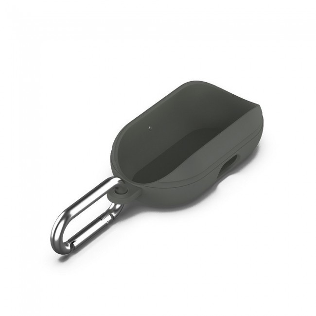 Silicone Protective Case for Samsung Galaxy Buds with Carabiner-Grey