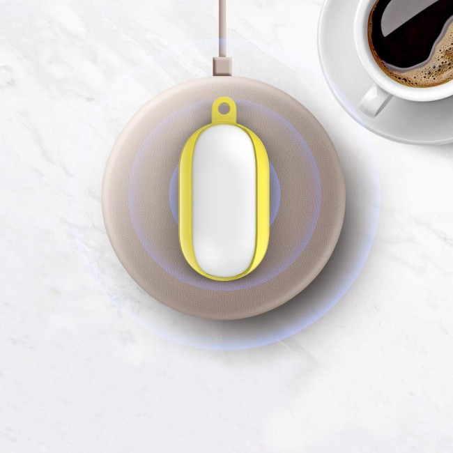 Silicone Protective Case for Samsung Galaxy Buds with Carabiner-Yellow